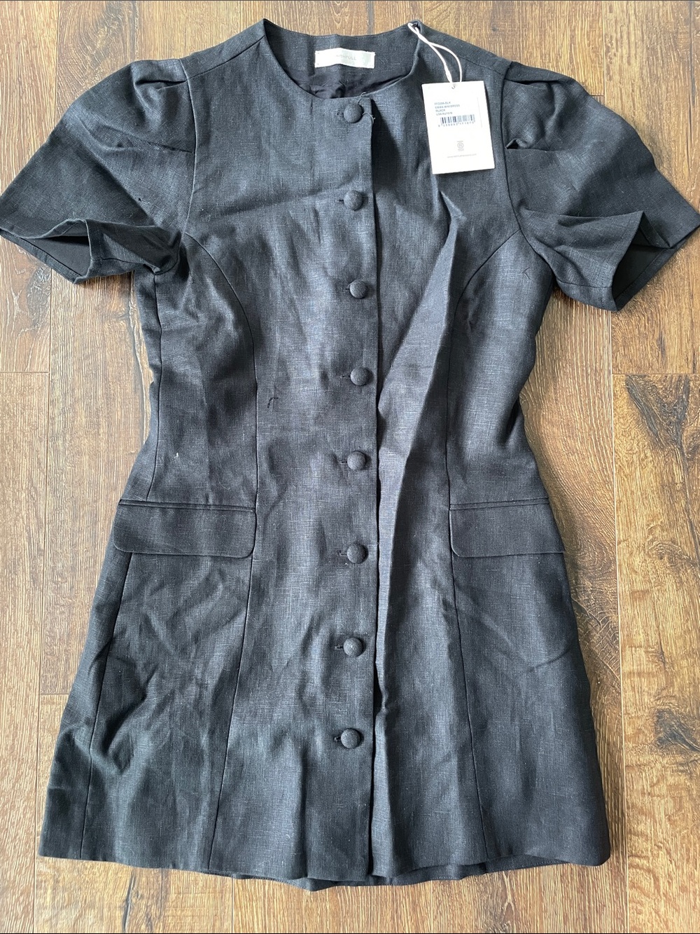 NWT FAITHFUL EMMA BLACK MINI DRESS - SIZE US 6
